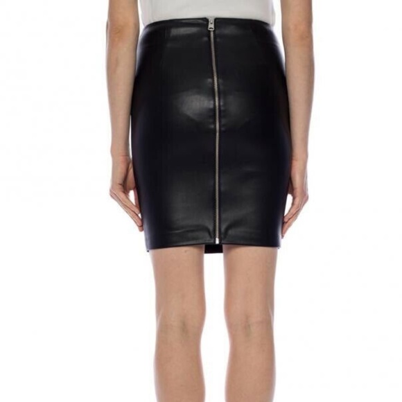 Allsaints Axel Faux Leather Skirt With Zipper - Picture 2 of 6